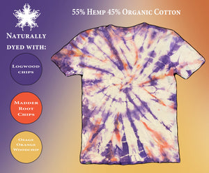 ”Petrified Wood” Natural Tie-Dye on Hemp & Organic Cotton